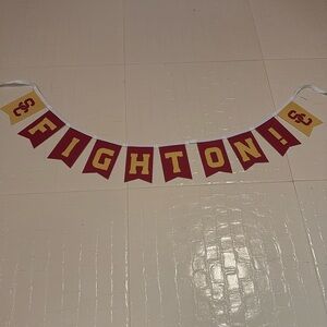 USC FIGHT ON pennant banner